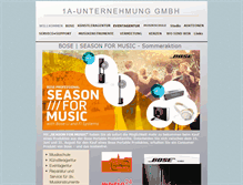 Tablet Screenshot of 1a-unternehmung.ch